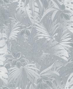 Noordwand Botanica Behang met grote bladeren in metallic goud-chrome 33302