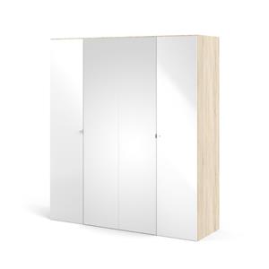 ebuy24 Kleiderschrank Saskia Kleiderschrank 2 Türen, 2 Spiegeltüren eich (1-St)