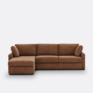 LA REDOUTE INTERIEURS Hoekbank-bed, getextureerde stof, mousse, Timor