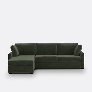 LA REDOUTE INTERIEURS Hoekbank-bed fluweel, latex, Timor