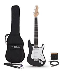 Gear4Music 3/4 LA Elektrische Gitaar + Mini-versterker Zwart