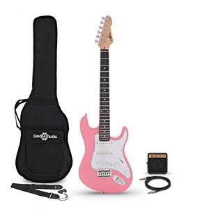 Gear4Music 3/4 LA Elektrische Gitaar + Mini-versterker Roze