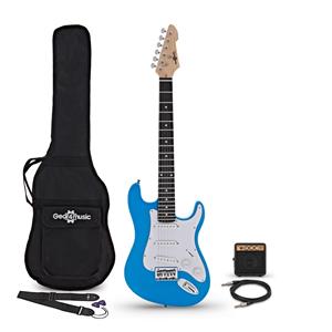 Gear4Music 3/4 LA Elektrische Gitaar + Mini-versterker Blauw