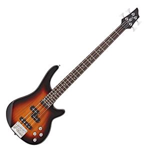 Gear4Music Chicago Basgitaar van  Sunburst - Bijna Nieuw