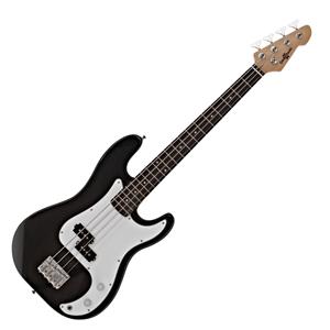 Gear4Music LA Short Scale Basgitaar van  Zwart