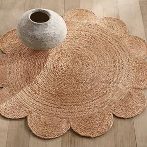 AM.PM Rond tapijt in jute met feston Ø120, Hempy
