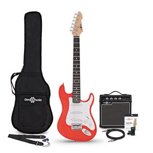 Gear4Music 3/4 LA Elektrische Gitaar + Versterkerpakket Wine Red