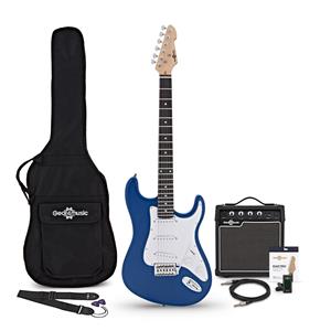 Gear4Music LA Elektrische Gitaar + Versterkerpakket Blauw