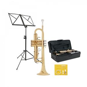 Gear4Music Studietrompet Goud van  + Beginnerspakket