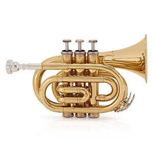 Gear4Music Pocket Trompet van  goud