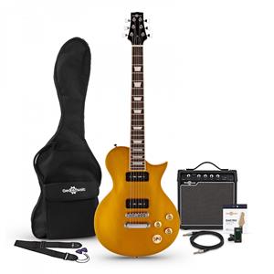 Gear4Music New Jersey Select Gitaar + 15 W Pakket van  Glorious Gold