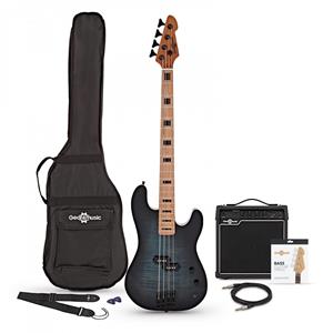 Gear4Music LA Select Basgitaar + Versterkerpakket Denim Burst