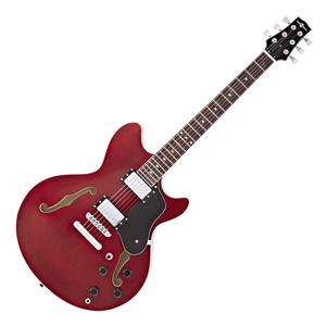 Gear4Music San Francisco Semi-akoestische Gitaar van  Wine Red