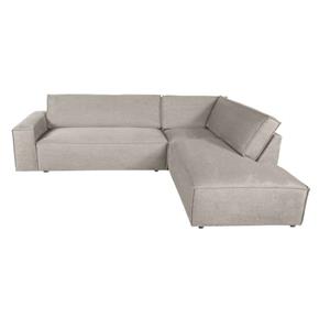 Dutch by HomingXL Loungebank chaise longue Marken | Rechts | Bjorn grof geweven beige 24 | 2,73 x 2,12 mtr breed