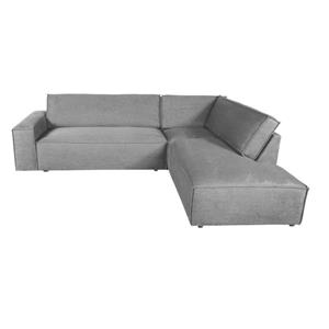 Dutch by HomingXL Loungebank chaise longue Marken | Rechts | Bjorn grof geweven grijs 13 | 2,73 x 2,12 mtr breed