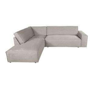 Dutch by HomingXL Loungebank chaise longue Marken | Links | Bjorn grof geweven beige 24 | 2,12 x 2,73 mtr breed