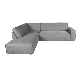 Dutch by HomingXL Loungebank chaise longue Marken | Links | Bjorn grof geweven grijs 13 | 2,12 x 2,73 mtr breed