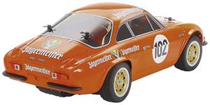 Tamiya Renault Alpine 110 Jägermeister Orange Brushless 1:10 RC Modellauto Elektro Rennwagen Bausatz