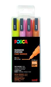 Huismerk Marker Uni Posca Pc-3m, 0.9-1.3, Glitter Gesorteerd, Set Van 4