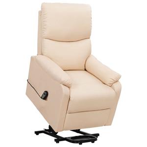 VidaXL Sta-op-stoel Verstelbaar Stof Crèmekleurig