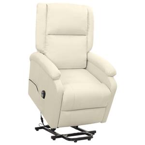 VidaXL Sta-op-stoel Verstelbaar Stof Crèmekleurig