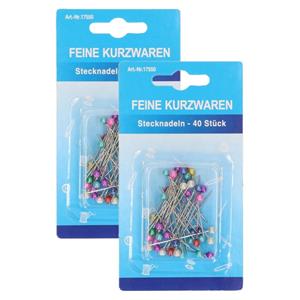 Hobby/huishoud kopspelden 80x stuks van 35 mm -