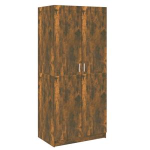 vidaXL Kleiderschrank Kleiderschrank Räuchereiche 80x52x180 cm Holzwerkstoff