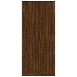 VidaXL Kledingkast 90x52x200 Cm Bewerkt Hout Bruineikenkleurig