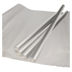 Shoppartners Multipak van 4x stuks luxe inpakpapier/cadeaupapier metallic zilver 200 x 70 cm -