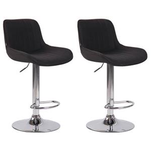 CLP Set van 2 barkrukken Lentini Chroom Frame Stof
