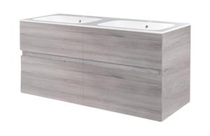 Best Design Splash wastafelonderkast greeploos 4 laden eiken grijs 120cm