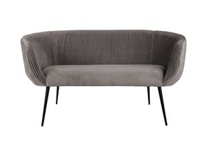 Leitmotiv Sofa Majestic velvet warm grey