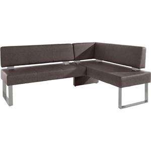 Home affaire Hoekbank RAB in 2 breedten (180 of 200 cm), bekleding in verschillende kwaliteiten, frame gepoedercoat in chroom-look