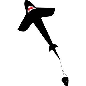 Ecoline Drachen Shark Kite 5' Spannweite (Details) 1500mm