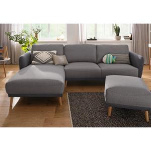 Home affaire Ecksofa "Ida", mit Holzfüßen und Armlehnen-Polsterung