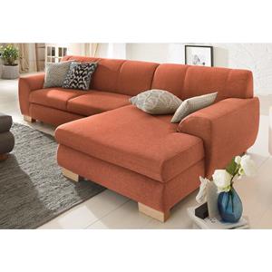 Home affaire Ecksofa "Nika", Polsterecke, Struktur fein oder Melrose/Struktur, wahlweise mit Bettfunktion