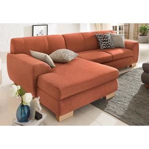 Home affaire Ecksofa "Nika", Polsterecke, Struktur fein oder Melrose/Struktur, wahlweise mit Bettfunktion