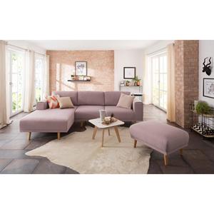 Home affaire Hoekbank Lasse in scandinavische stijl met houten poten