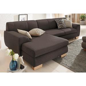 Home affaire Ecksofa "Nika", Polsterecke, Struktur fein oder Melrose/Struktur, wahlweise mit Bettfunktion
