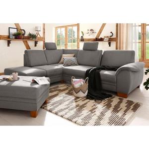 Home affaire Hoekbank Husum met zitdiepteverstelling, binnenveringsinterieur en contrastnaad