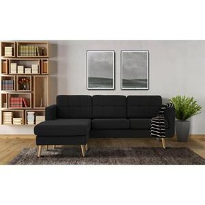 Home affaire Ecksofa "Brest", mit Knopfheftung und Steppung im Rücken, geradliniges Design