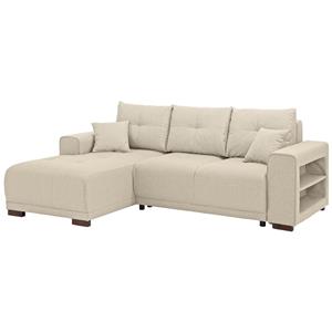 Home affaire Ecksofa "Viborg", mit Regal in der Armlehne, wahlweise mit Bettfunktion
