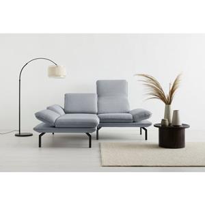 OTTO products Ecksofa "Bennid", Wahlweise mit Arm- und Rückenfunktion, alle Stoffe aus recyceltem Material, hohe Metallbeine