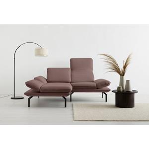 OTTO products Ecksofa "Bennid", Wahlweise mit Arm- und Rückenfunktion, alle Stoffe aus recyceltem Material, hohe Metallbeine