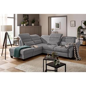 Premium collection by Home affaire Hoekbank Solvei met ottomane-afsluitelement en zitdiepteverstelling, naar keuze ook met verstelbaar hoofdeind en slaapfunctie, binnenvering