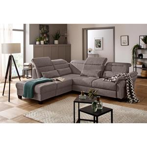 Premium collection by Home affaire Hoekbank Solvei met ottomane-afsluitelement en zitdiepteverstelling, naar keuze ook met verstelbaar hoofdeind en slaapfunctie, binnenvering
