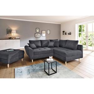 Home affaire Ecksofa "Rice", incl. Hocker, mit Federkern