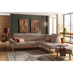 Premium collection by Home affaire Ecksofa "Trapino", Mit Kopf- und Armteilverstellung, Ottomane wahlweise links oder rechts, 3 Bezugsqualitäten
