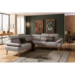 Premium collection by Home affaire Ecksofa "Trapino", Mit Kopf- und Armteilverstellung, langer Schenkel wahlweise links oder rechts, 3 Bezugsqualitäten