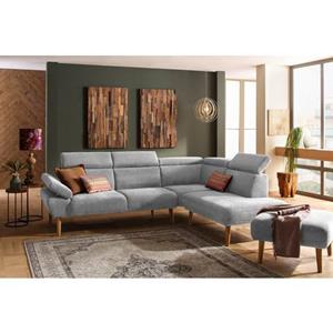 Premium collection by Home affaire Ecksofa "Trapino", Mit Kopf- und Armteilverstellung, Ottomane wahlweise links oder rechts, 3 Bezugsqualitäten